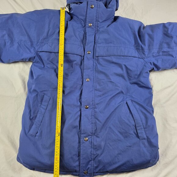 Eddie Bauer Gore Tex Mens XL Blue Goose Down Fill Hooded Winter Jacket Outdoors - Picture 9 of 10